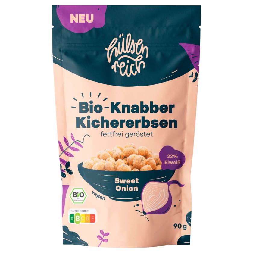 Hülsenreich Bio Kichererbsen Sweet Onion 90g